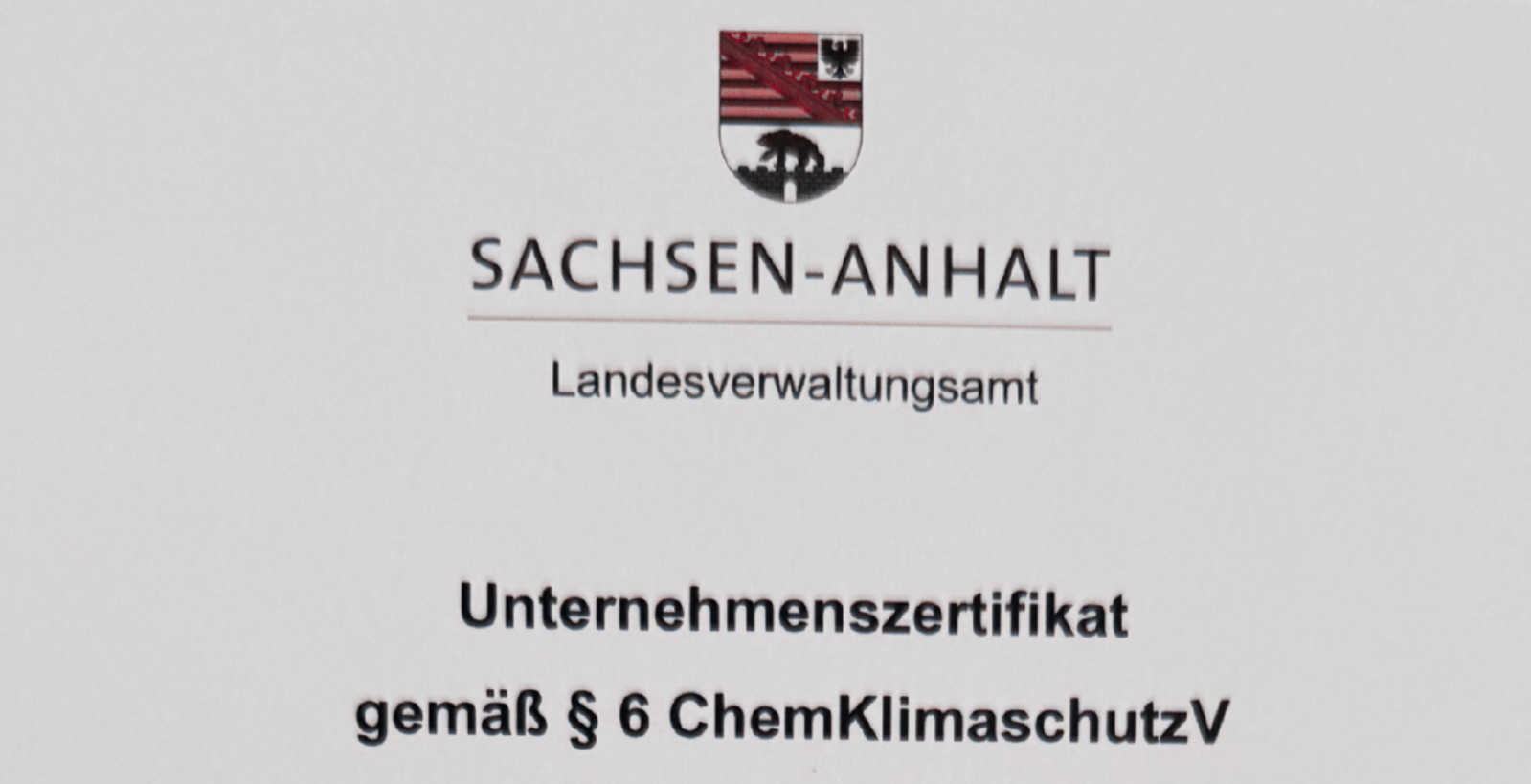 tempries gmbh Zertifikat §6 ChemKlimaschutz Verordnung